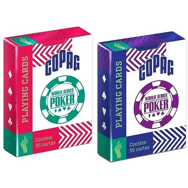 Baralho WSOP Plástico Copag Poker Profissional 55 Cartas PVC