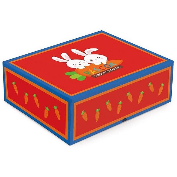 Cesta de Papel Caixa Alegria 27X19,5X9CM Pacote com 10 Unidades