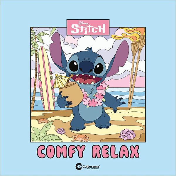 Livro de Colorir STITCH COMFY Relax 24 Páginas 21X21CM