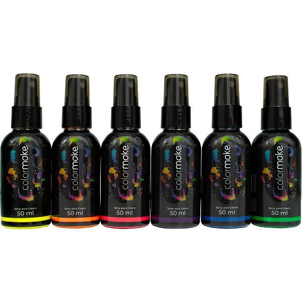 Spray para Cabelo 50ML Cores Neon Sortidas Display com 12 Unidades