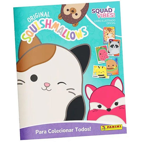 álbum de Figurinhas Squishmallows Brochura Edição Oficial 2025