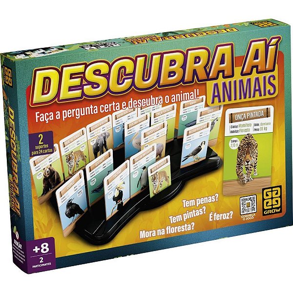 Jogo de Cartas Descubra AÍ - Animais