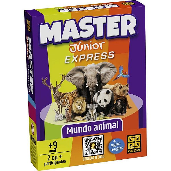 Jogo de Cartas Master Júnior Mundo Animal GROW – 500 Perguntas e Desafios