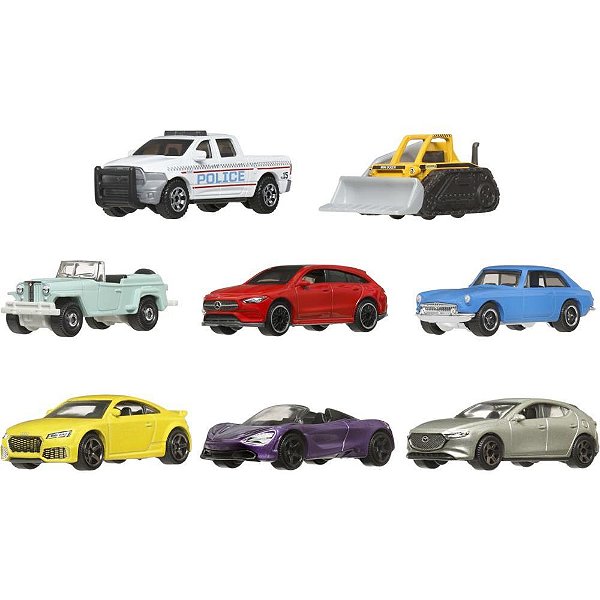 Matchbox Veículo Básico 1:64 Pacote com 8 Unidades