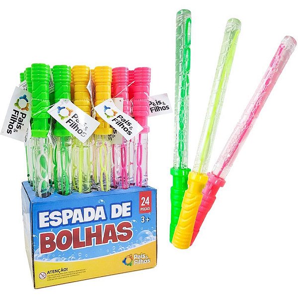 Bolha de Sabão Espada de Bolhas Caixa com 24 Unidades