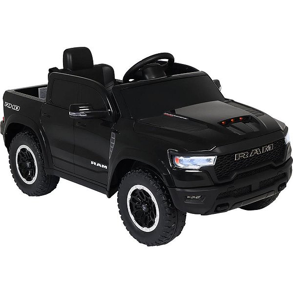 Veículo Elétrico Infantil Dodge RAM 12V Preto com Controle Remoto e USB
