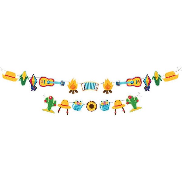 Faixa Decorativa com Figuras para Festa Junina