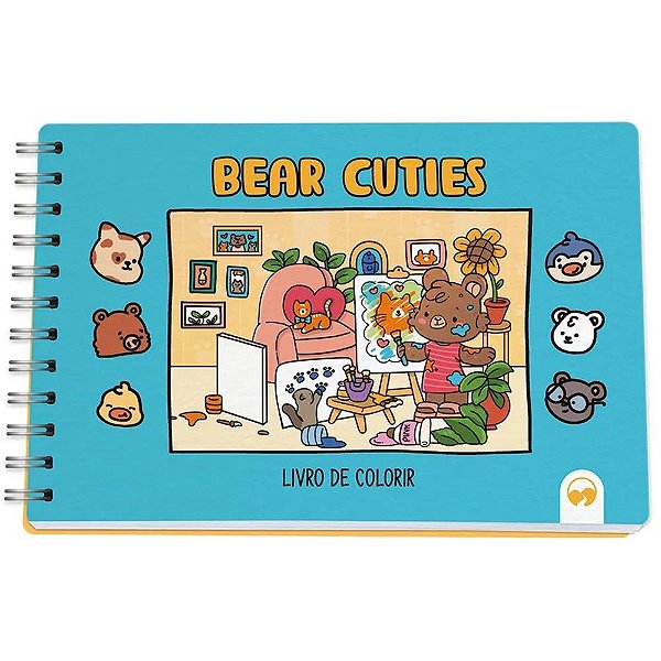 Livro de Colorir Bear Cuties 64 Páginas Capa Dura 150G 15X21CM