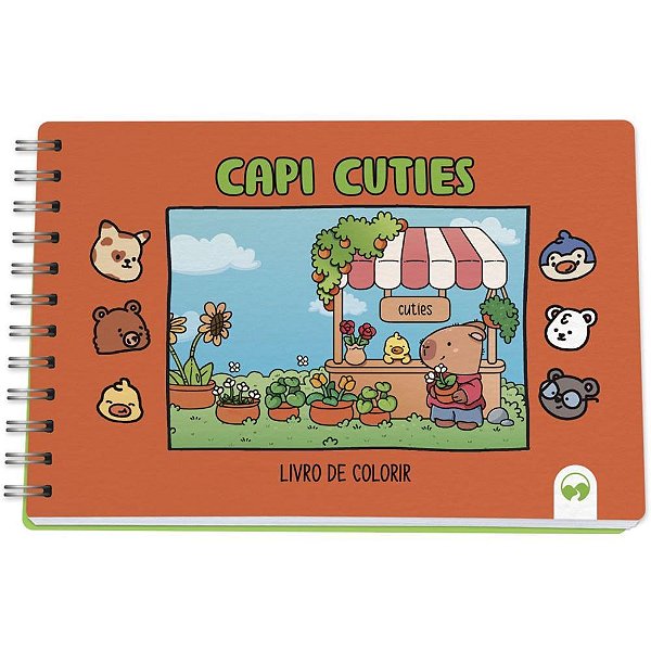 Livro de Colorir Capi Cuties 64 Páginas Capa Dura 150G 15X21CM