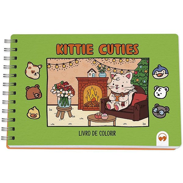 Livro de Colorir Kittie Cuties 64 Páginas Capa Dura 150G 15X21CM
