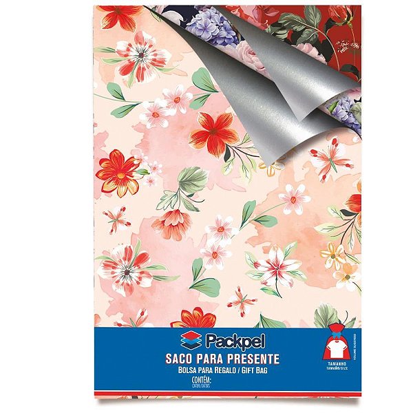 Saco Metalizado 50X70CM Feminino Sortido Pacote com 50 Unidades