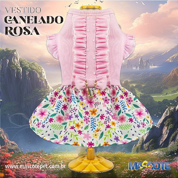 Ref: 995 Vestido Canelado Rosa (9REXWL2YC)