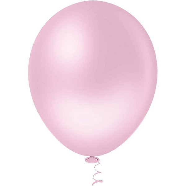 Balão 16 Polegadas Liso Rosa CANDY Pacote com 12 Unidades