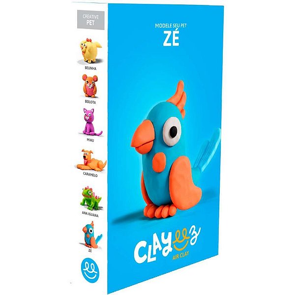 Massa para Modelar Clayeez Criativa Pássaro ZÉ 38G com Tutorial