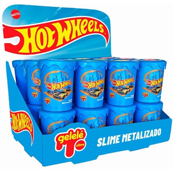 Slime HOT Wheels Gelelé Pote 180G Display com 24 Unidades