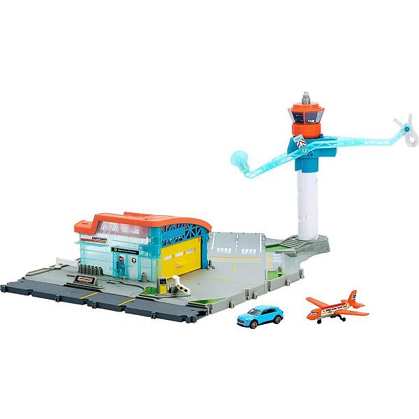 Matchbox Conjunto de Aeroporto com Carro Audi e Avião de Brinquedo