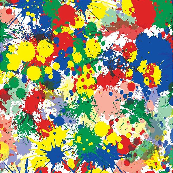 Papel de Presente Bobina Couchê 40CM MOD. 336 Mancha de Tinta 100 Metros