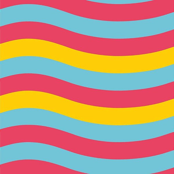 Papel de Presente Bobina Couchê 60CM Modelo 221 ONDAS Coloridas – 100 Metros