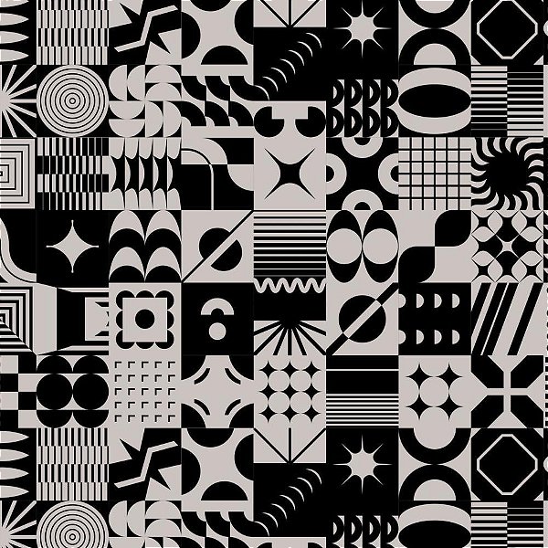 Papel Presente Bobina Couché 60CM MODELO327 Abstrato Prata 100 Metros