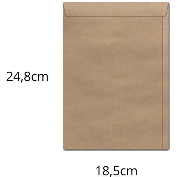 Envelope Saco Natural 185X248MM 80G KN 24 Caixa com 250 Unidades
