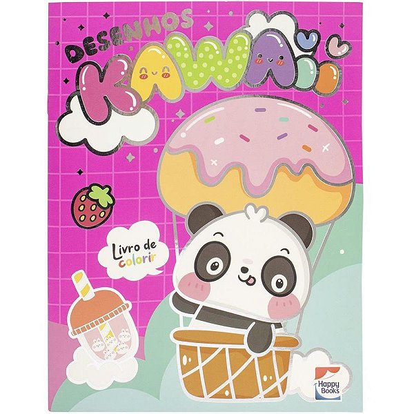 Livro Infantil Colorir Fantasia Kawaii 21X28CM com 32 Páginas