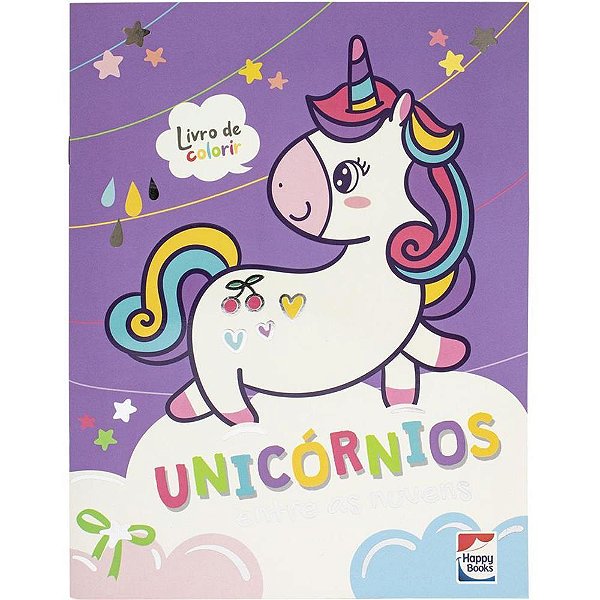 Livro Infantil de Colorir Fantasia Unicórnio 21X28CM com 32 Páginas