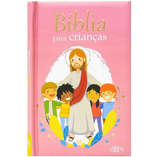 Livro Infantil Ilustrado Bíblia Infantil CD Rosa com 112 Páginas