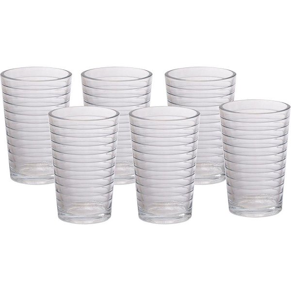 Copo de Vidro LONG DRINK Dahlia 200ML Jogo com 6 Unidades Hauskraft
