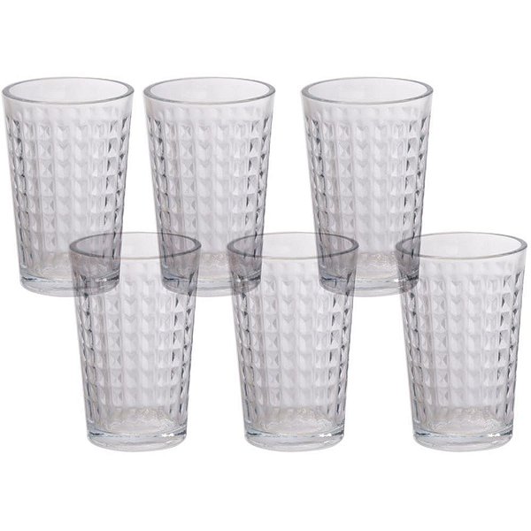 Copo de Vidro LONG DRINK Vendome 200ML Jogo com 6 Unidades Hauskraft