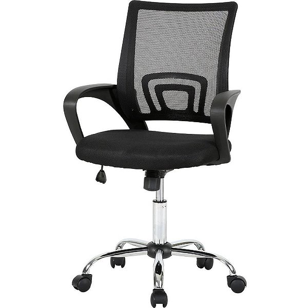 Cadeira para Escritório Executive Cromada com Tela MESH e Base Giratória