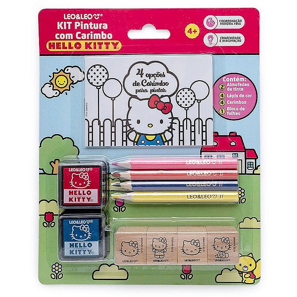 Kit de Pintura Hello KITTY 11 Peças Blister