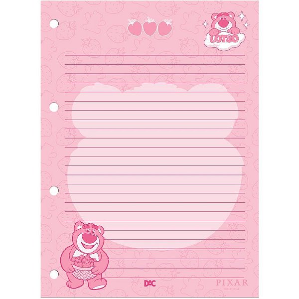 Bloco para Fichário Universitário Lotso 96 Folhas Decoradas DAC