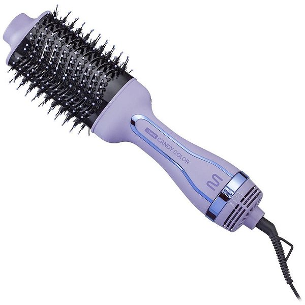 Escova de Cabelo Alisadora CANDY Color Bivolt 1350W com LUZ Infrared
