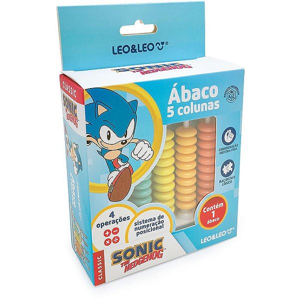 Contador Abaco Sonic 5 Colunas 50 Argolas