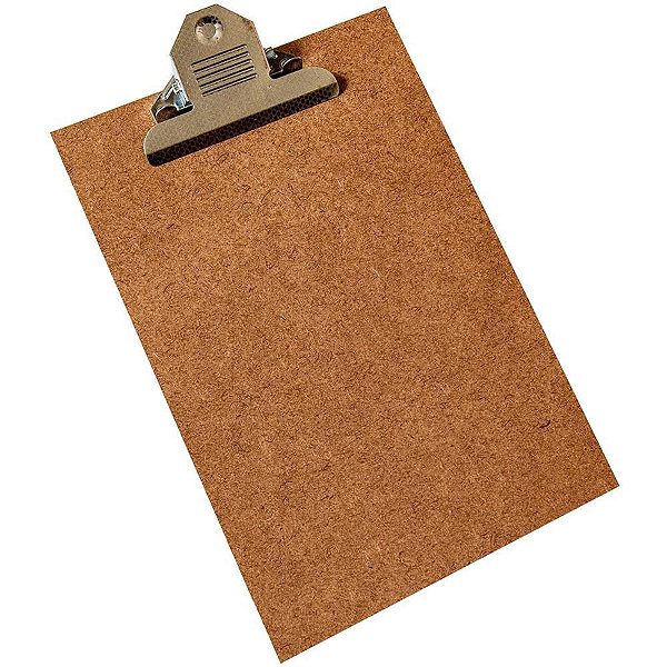 Prancheta Duratex 1/2 Ofício com Prendedor Metálico Caixa com 24 Unidades