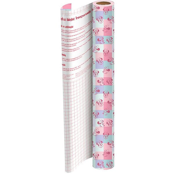 Plástico Adesivo 45CM X 10M Minnie PP 0,08MM Rolo Decorativo