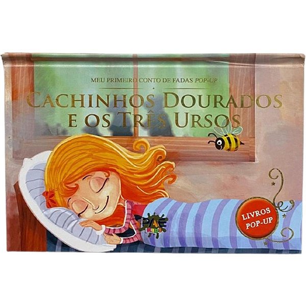Livro Infantil Ilustrado POP-UP Cachinhos Dourados 10 Páginas 19,5X12,5 CM