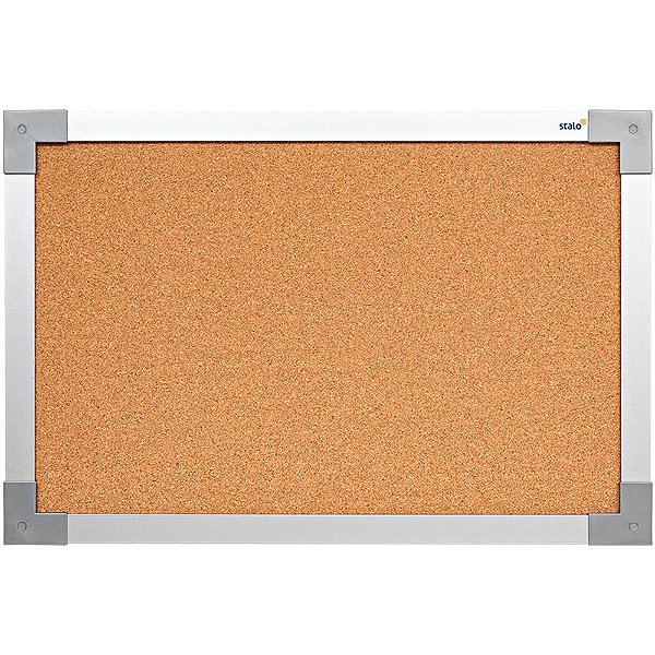 Quadro de Aviso 120X90CM Moldura Alumínio MDF com Cortiça Aparente