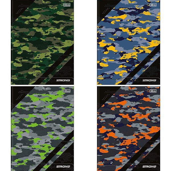 Caderno Brochurão Capa Dura STRONG 80 Folhas Pacote com 5 Unidades