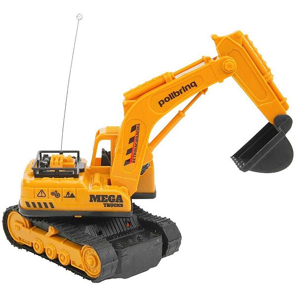 Carrinho Controle Remoto Retroescavadeira 1:20 2 Funções a Pilha