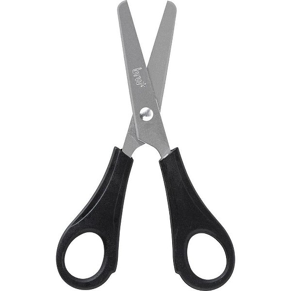Tesoura Escolar Preta 13CM Caixa com 60 Unidades