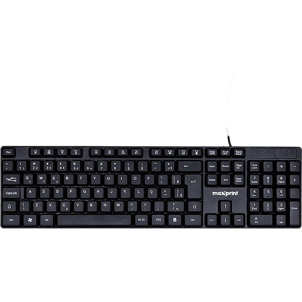 Teclado Office EASY USB 2.0 Preto com 107 Teclas ABNT2