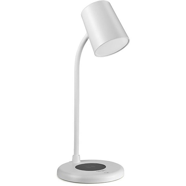 Luminária LED de Mesa Lumi PLAY 3 em 1 com Caixa de Som e Carregador sem Fio – Branco