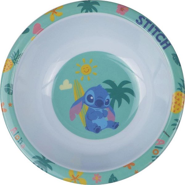 Kit Alimentação STITCH com Prato e BOWL em Melamina