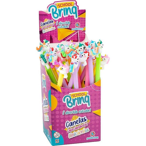 Caneta Esferográfica Divertidas Unicórnios (S) Display com 20 Unidades