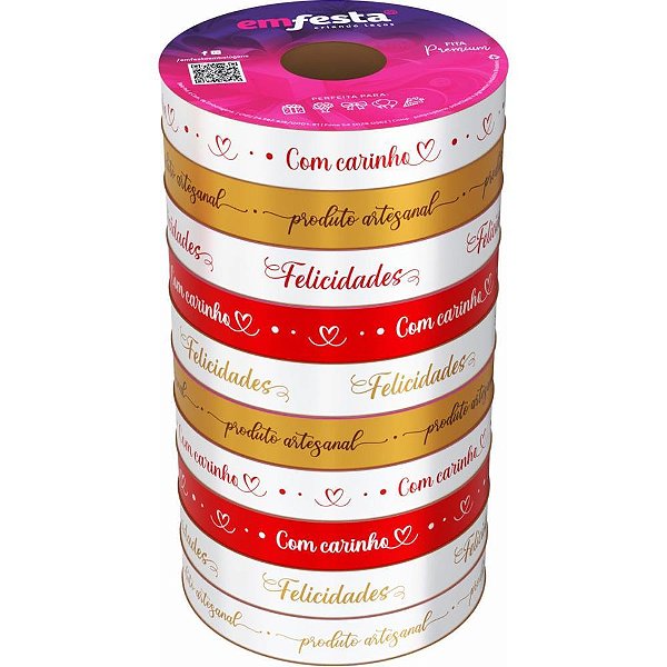 Fita Poli Decorada 15MM X 30M MIX Momentos Sortido (pacote com 10)