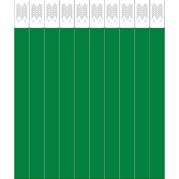 Pulseira de Identificação TYVEK Verde Bandeira 245X20MM (pacote com 50)