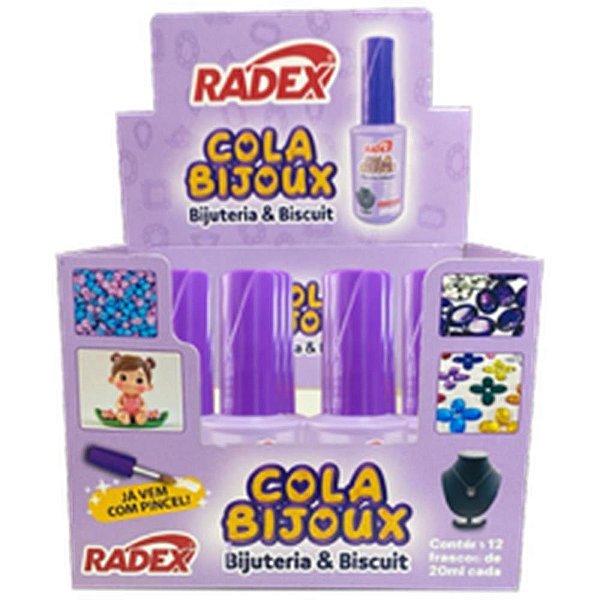 Cola para Artesanato Bijoux 20ML Display com 12 Unidades