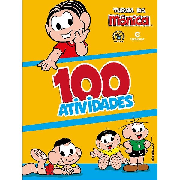 Livro Infantil Colorir 100 Atividades Turma da Mônica