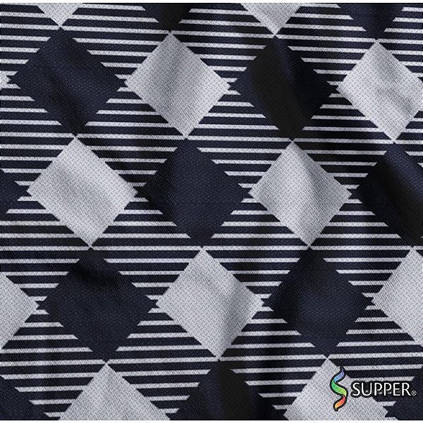 TNT Estampado 1,40M 40G Xadrezão BRANCO/PRETO (rolo com 25 Metros)